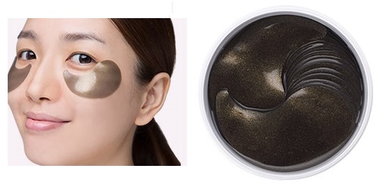Petitfee Black Pearl & Gold Hydrogel Eye Patch Application