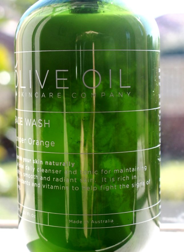 Olive Oil Skincare Company Juniper Orange Face Wash Viscocity and Texture