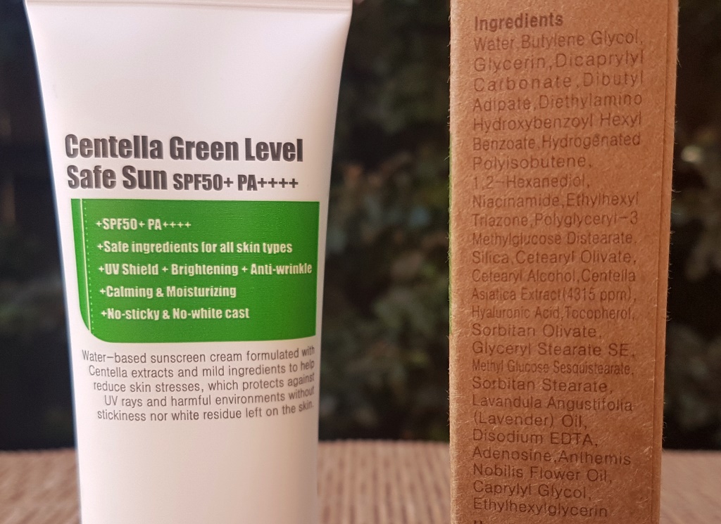 Purito Centella Green Level Safe Sun Ingredients