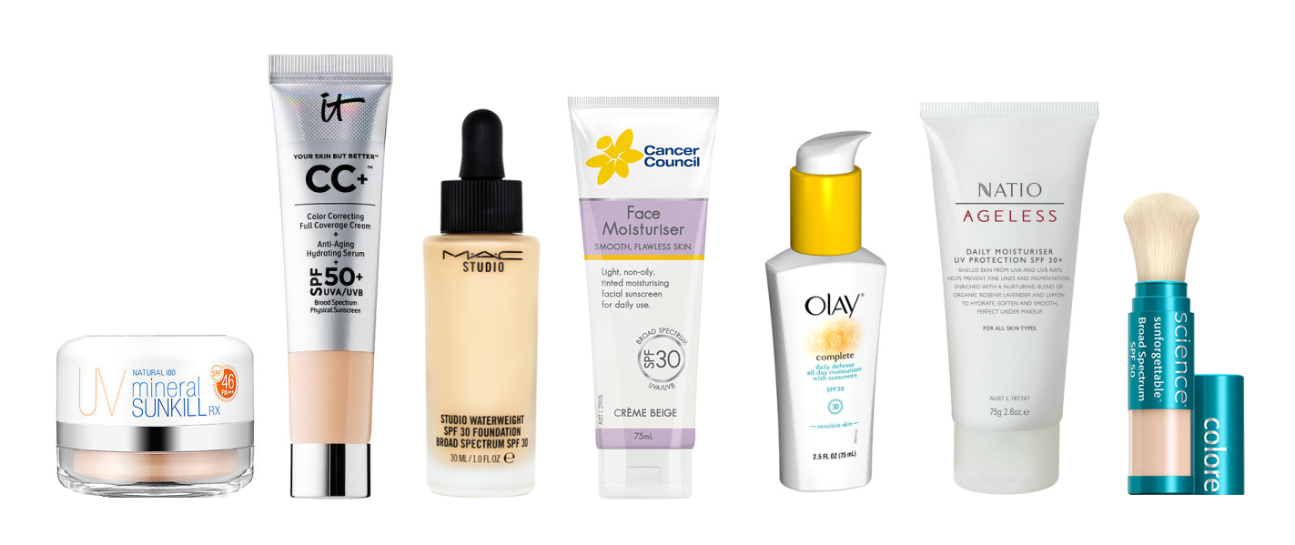 Sunscreens added to other products