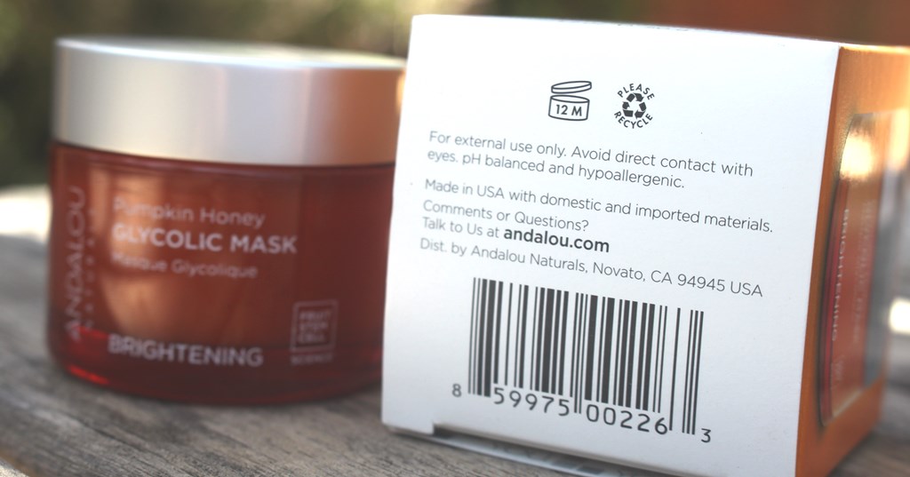 Andalou Naturals Pumpkin Honey Glycolic Mask Expiry