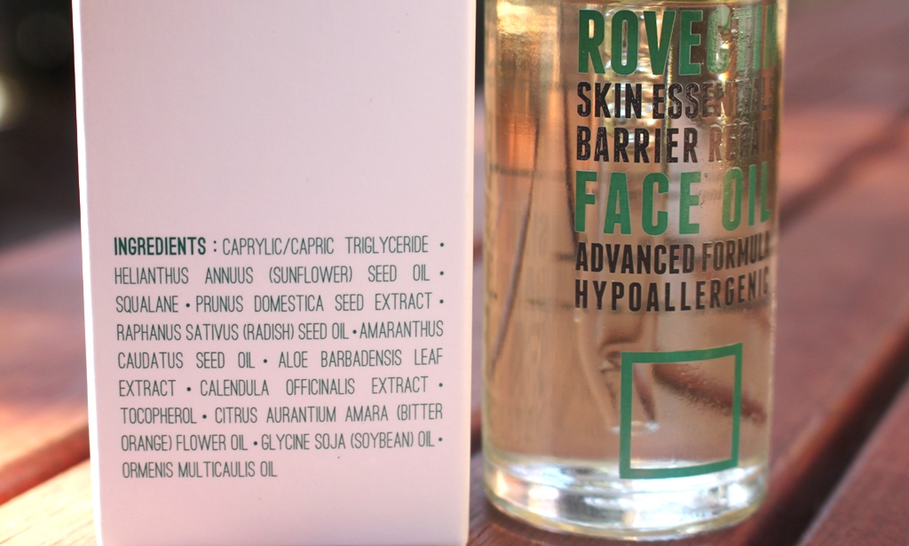 Rovectin Skin Essentials Barrier Repair Face Oil Ingredients
