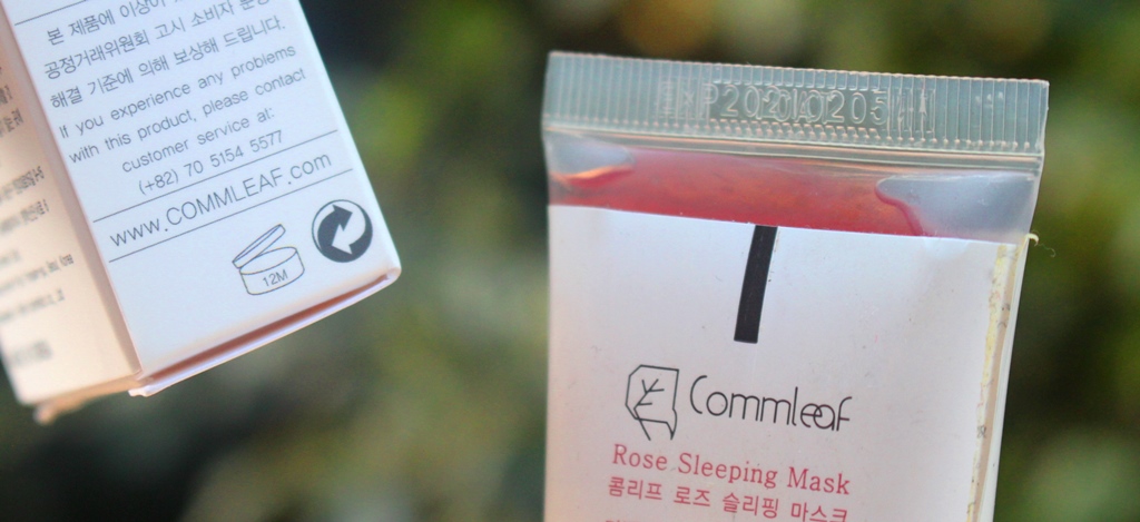 Commleaf Rose Sleeping Mask Expiry