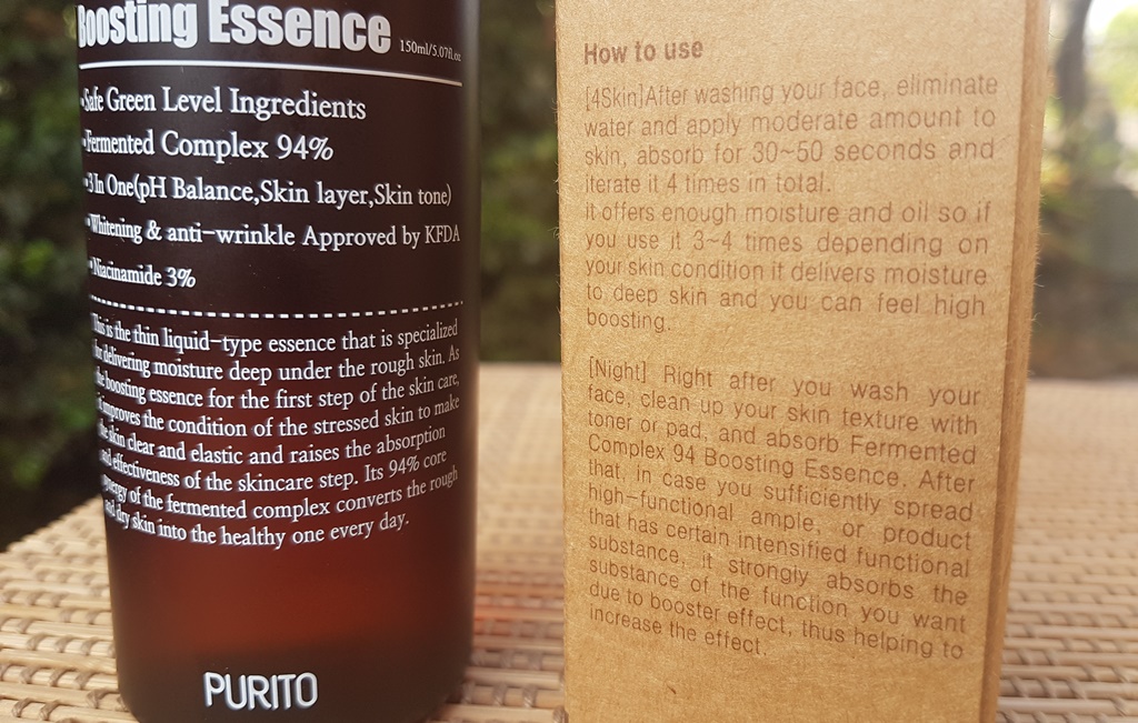 Purito Fermented Complex 94 Boosting Essence Directions