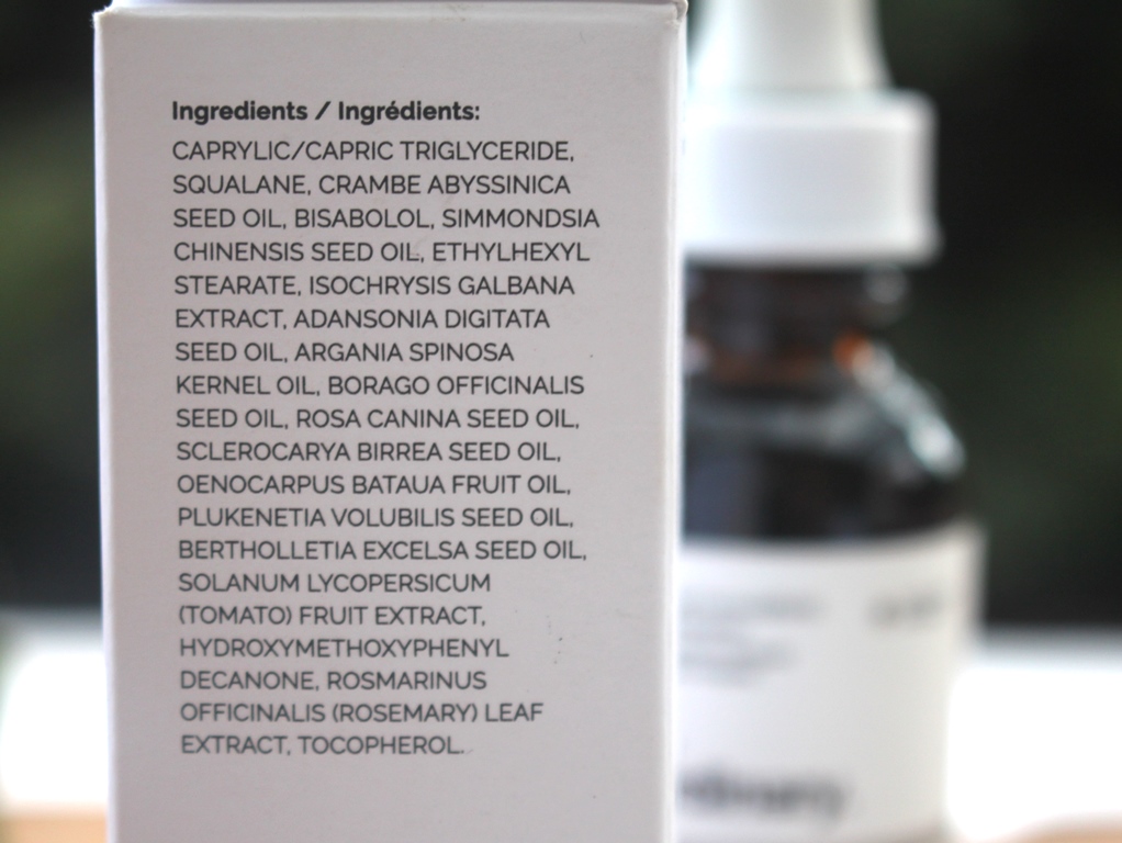 The Ordinary 'B' Oil Ingredients