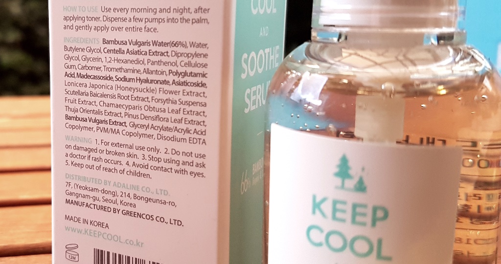 Keep Cool Soothe Serum Ingredients