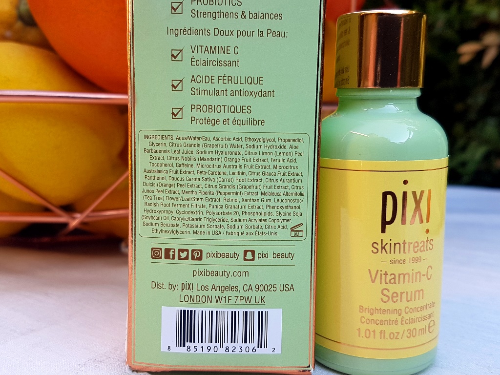 Pixi Vitamin C Serum Ingredients