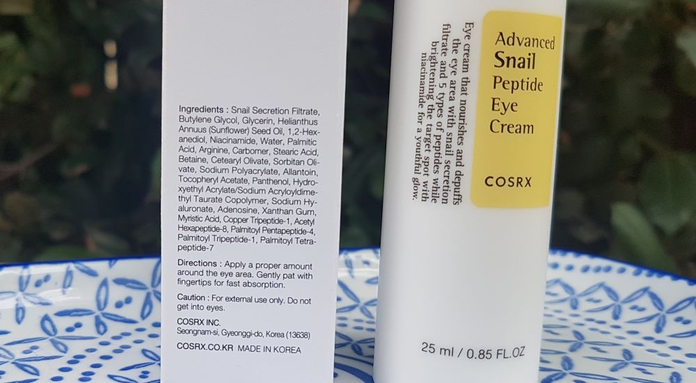Cosrx Advanced Snail Peptide Eye Cream⁣ Ingredients